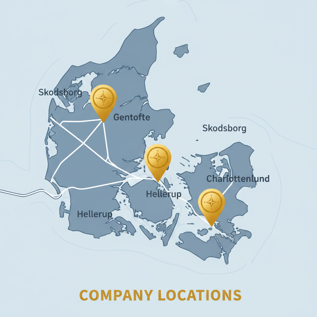 Kort over lokationer